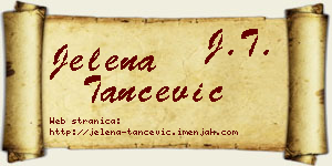Jelena Tančević vizit kartica